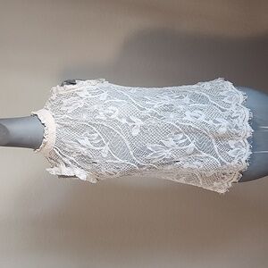 Who What Wear Ivory Lace Sheer Floral Top XS lace is top 2026 fashion!